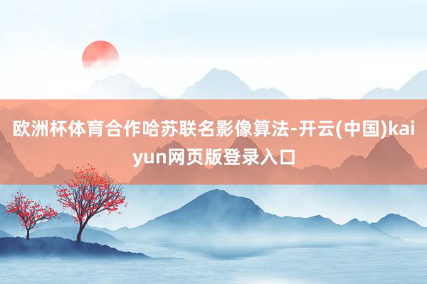 欧洲杯体育合作哈苏联名影像算法-开云(中国)kaiyun网页版登录入口