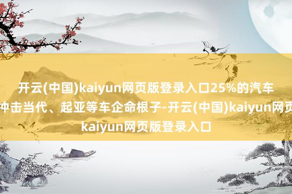 开云(中国)kaiyun网页版登录入口25%的汽车关税将告成冲击当代、起亚等车企命根子-开云(中国)kaiyun网页版登录入口