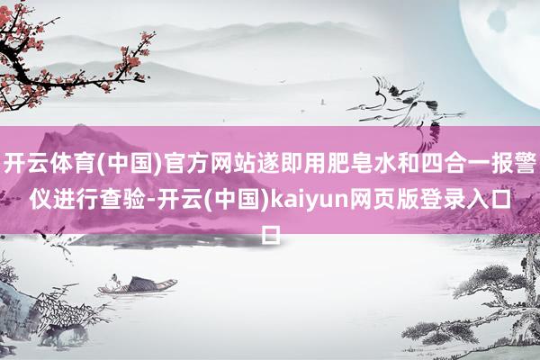 开云体育(中国)官方网站遂即用肥皂水和四合一报警仪进行查验-开云(中国)kaiyun网页版登录入口